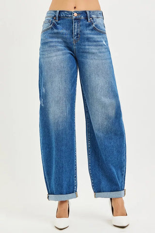 Alaina High Rise Classic Straight Jeans