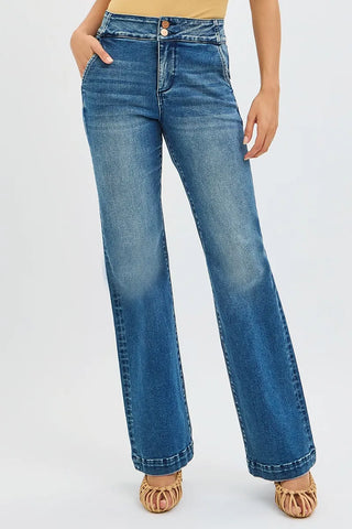 Alaina High Rise Classic Straight Jeans