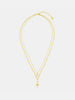 14K Gold-Plated Copper Zircon Pendant Necklace