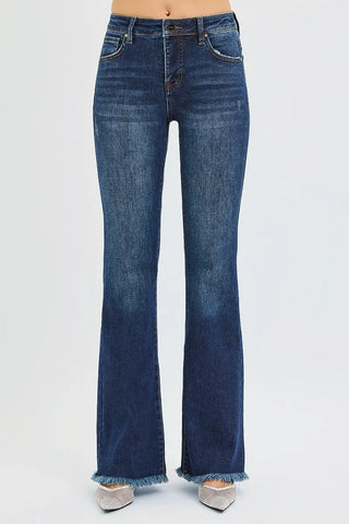 RISEN Full Size Button Fly Cropped Bootcut Jeans