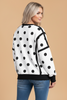 Polka Dot Contrast Reverse Seam Baggy Sweatshirt