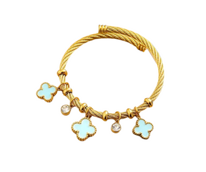 Bianca Simple Classic Style Flower Bangle