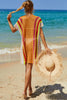 Openwork Striped Slit Knit Cover Up - SALE