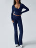 Devine Ruched Long Sleeve Top and Pants Set