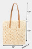 Fame Straw Braided Tote Bag