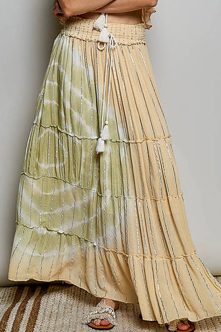 Wildflower Wish Gathered Tier Dress in Mint