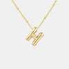 Gold-Plated Letter Pendant Necklace