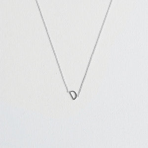 Initial Necklace Silver