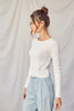 Idem Ditto Twisted Backless Long Sleeve Knit Top