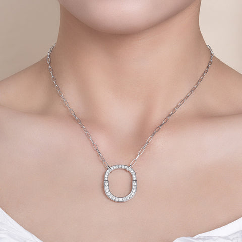 1 Carat Moissanite 925 Sterling Silver Pendant Necklace