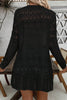 Openwork Open Front Long Sleeve Cardigan