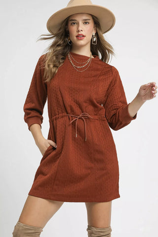 Decorative Button Split Ribbed Sleeveless Knit Dress