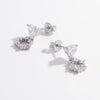 925 Sterling Silver Inlaid Zircon Heart Earrings