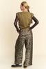 Davi & Dani Leopard Wide Leg Pants