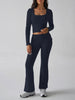 Devine Square Neck Long Sleeve Top and Pants Set