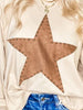 Star Round Neck Long Sleeve Top