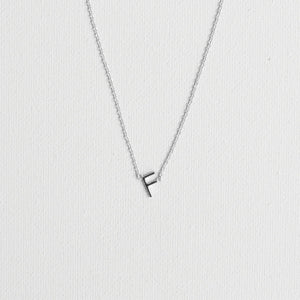 Initial Necklace Silver