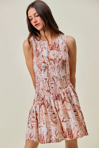 Umgee Ruffle Sleeve Babydoll Dress
