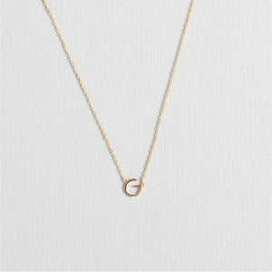 Initial Necklace In Gold