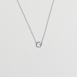 Initial Necklace Silver
