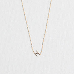 Initial Necklace In Gold