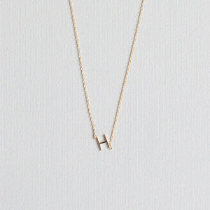 Initial Necklace In Gold