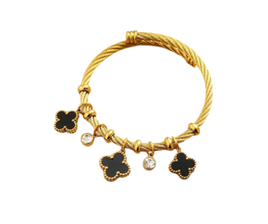 Bianca Simple Classic Style Flower Bangle