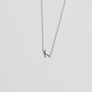 Initial Necklace Silver