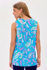 Dear Scarlett Lizzy Tank Top in Paisley Aqua