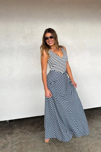 PREORDER- SPRING LUCIANA STRIPE DRESS