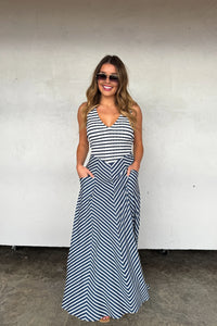 PREORDER- SPRING LUCIANA STRIPE DRESS