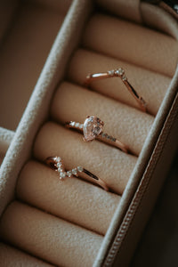 Taryn Morganite Rose Gold 3PC Ring Set