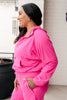 Morning Run Half Zip Hoodie in Sonic Pink