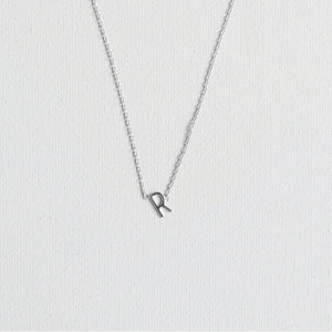 Initial Necklace Silver