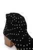 Twilight Studded Heeled Ankle Boot in Black