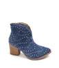 Twilight Studded Heeled Ankle Boot in Denim