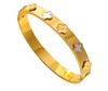 Clara 5 Leaf Flower Clover Gold Bangle