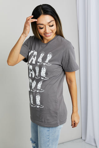 Always Enough Graphic Tee in Charcoal