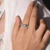 Inlaid Faux Turquoise Zircon 925 Sterling Silver Ring