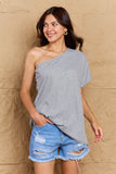 In My Groove One Shoulder Loose Top