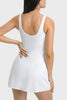 Square Neck Sports Tank Dress with Full Coverage Bottoms