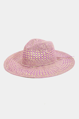 Fame Wide Brim Straw Weave Hat