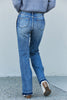 Judy Blue Two-Tone Raw Hem Slit Jeans