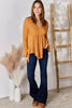 V-Neck Flounce Sleeve Blouse