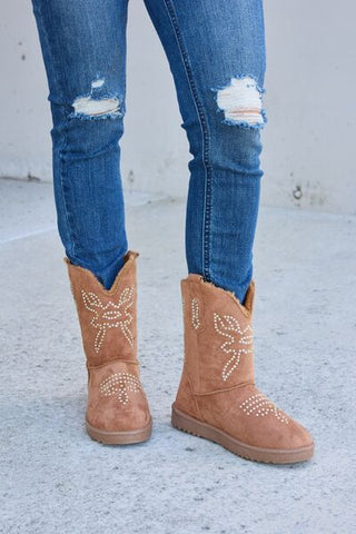 Rhinestone Ankle Cowboy Boots