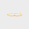 Heart Shape Inlaid Zircon 18K Gold-Plated Bracelet