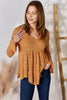 V-Neck Flounce Sleeve Blouse