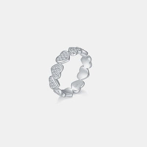 Moissanite 925 Sterling Silver Heart Shape Ring