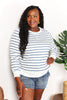 Striped Long Sleeve Round Neck Top