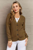 Kiss Me Tonight Full Size Button Down Cardigan in Olive